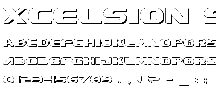 Xcelsion Shadow font